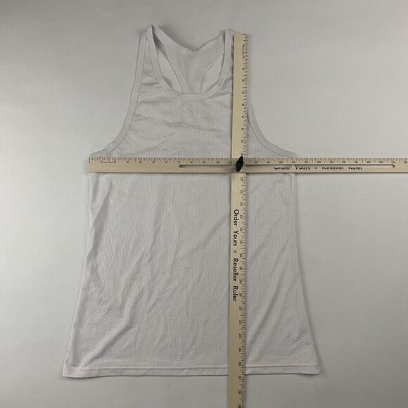 Zyia Active White Racerback Tank Top Sleeveless Sz M Scoop Neck Mesh Stretch - Picture 2 of 6